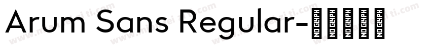 Arum Sans Regular字体转换